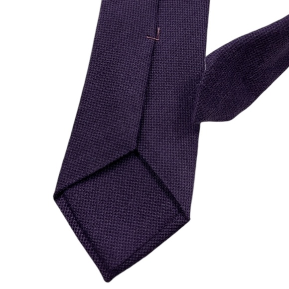 HUDSON ROOM Solid Purple Silk Blend LUXURY Tie ITALY - Picture 4 of 4